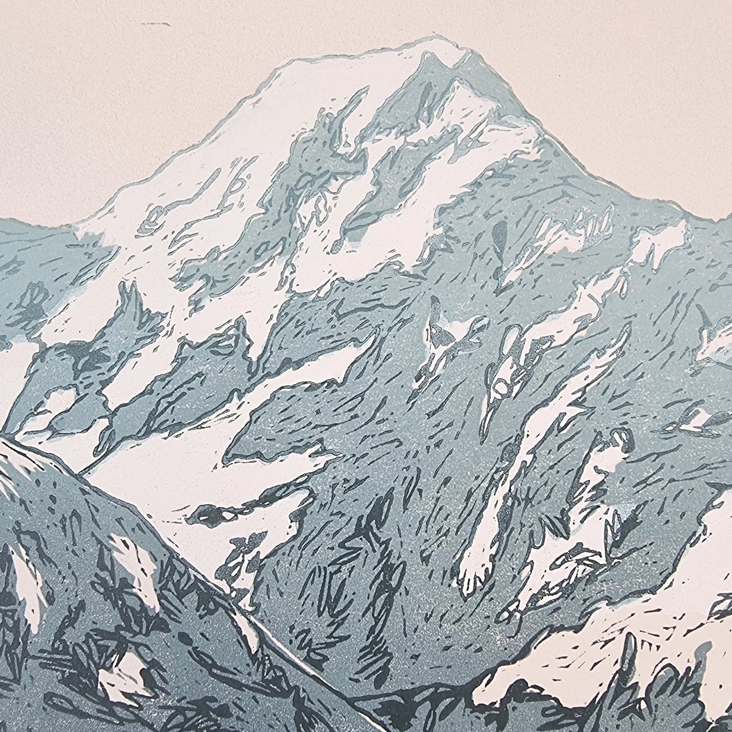 Mueller Hut - Linocut Print