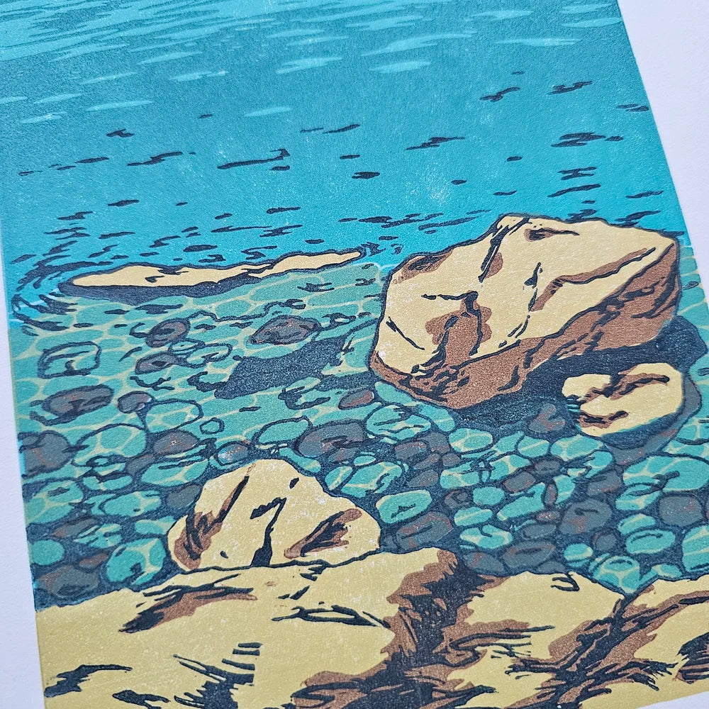 Quiet Spot - Multi-block Linocut