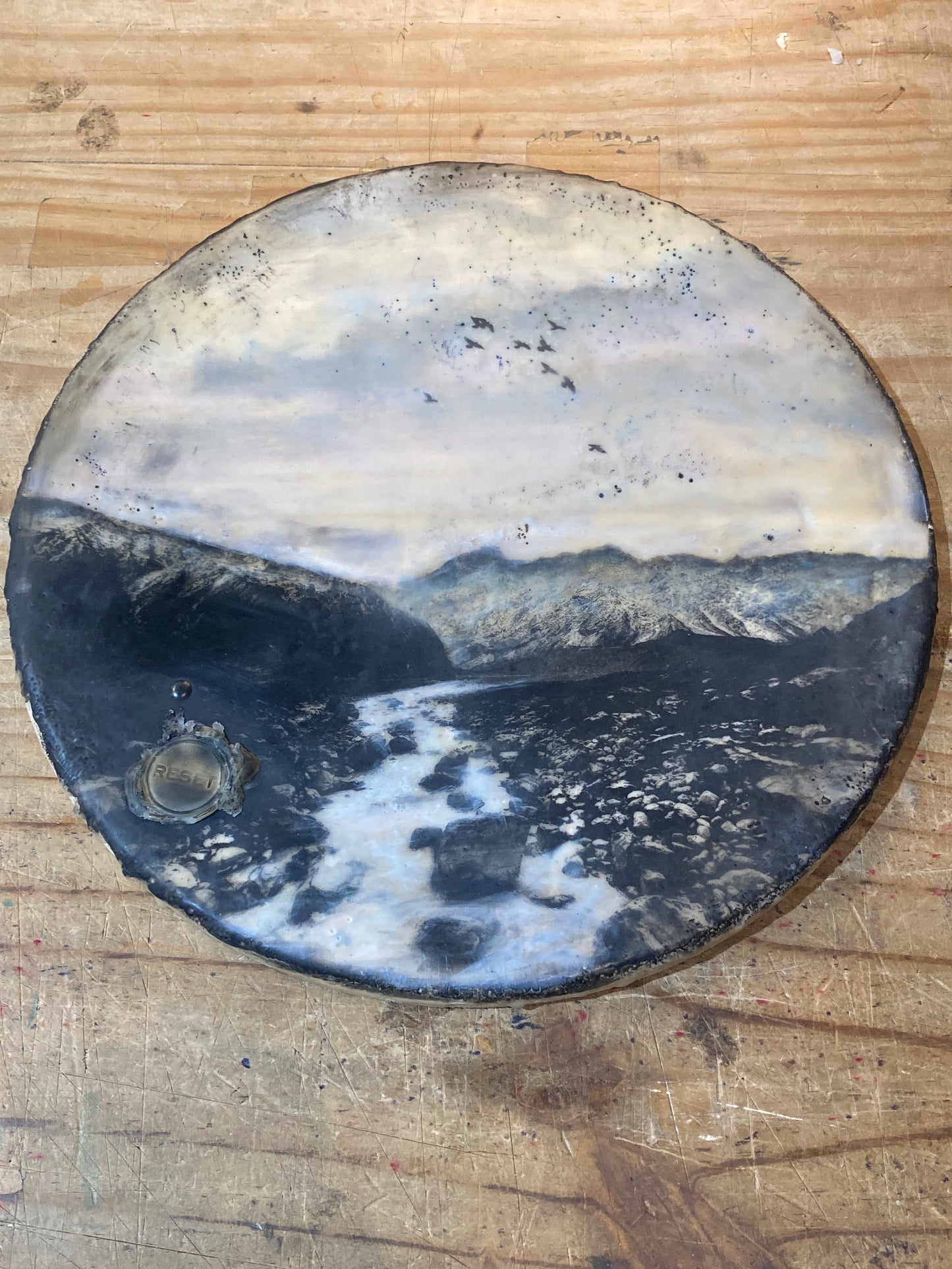 Hooker Valley Track - Encaustic Artwork