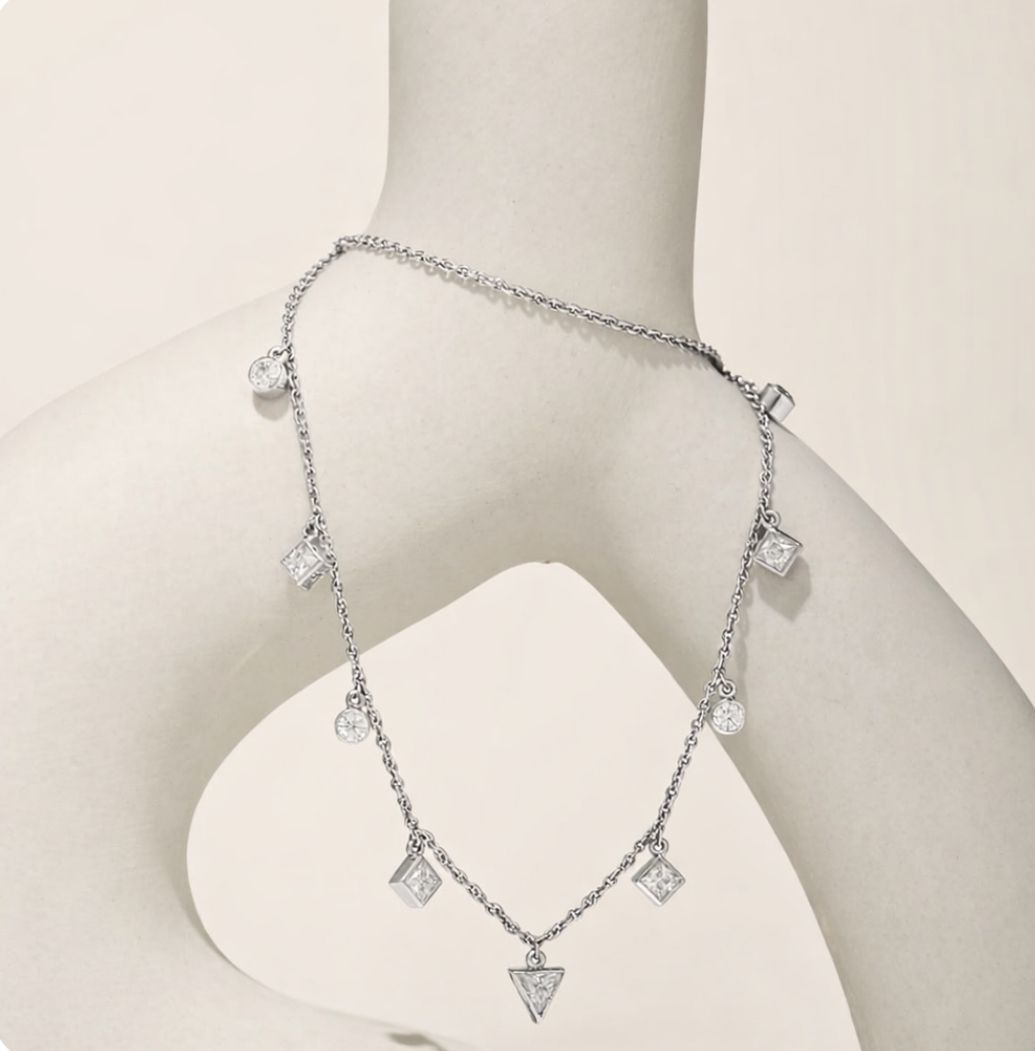 Village Stone Necklace - Silver
