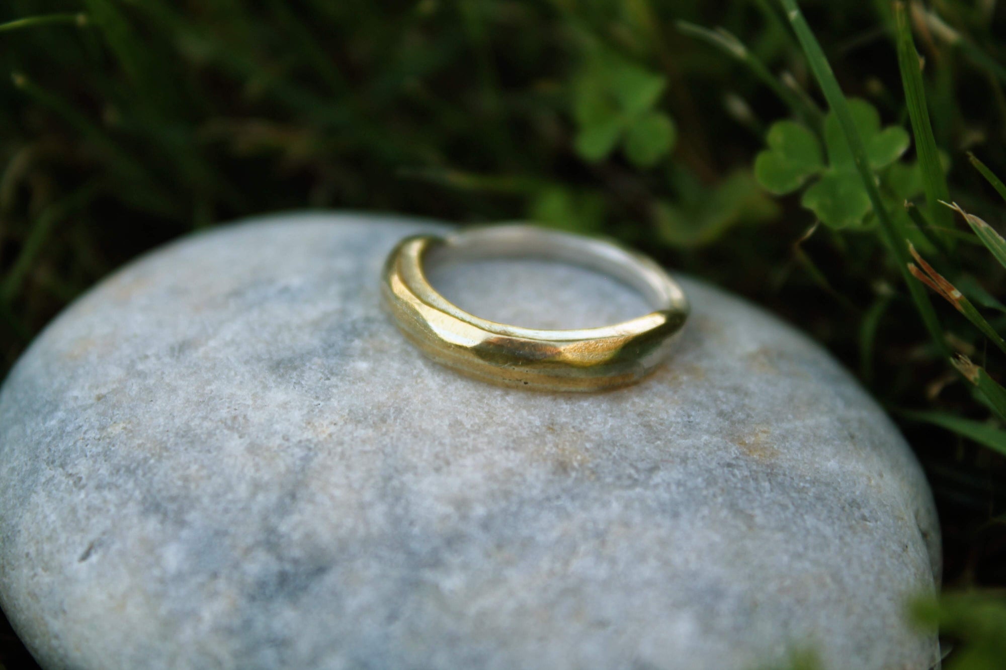 Brass Silver Ring