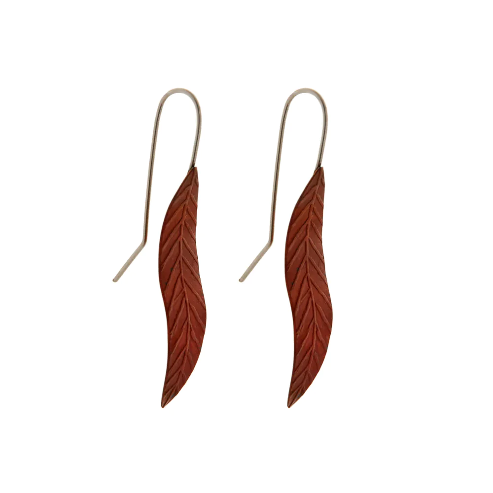 Copper Leaf Earrings