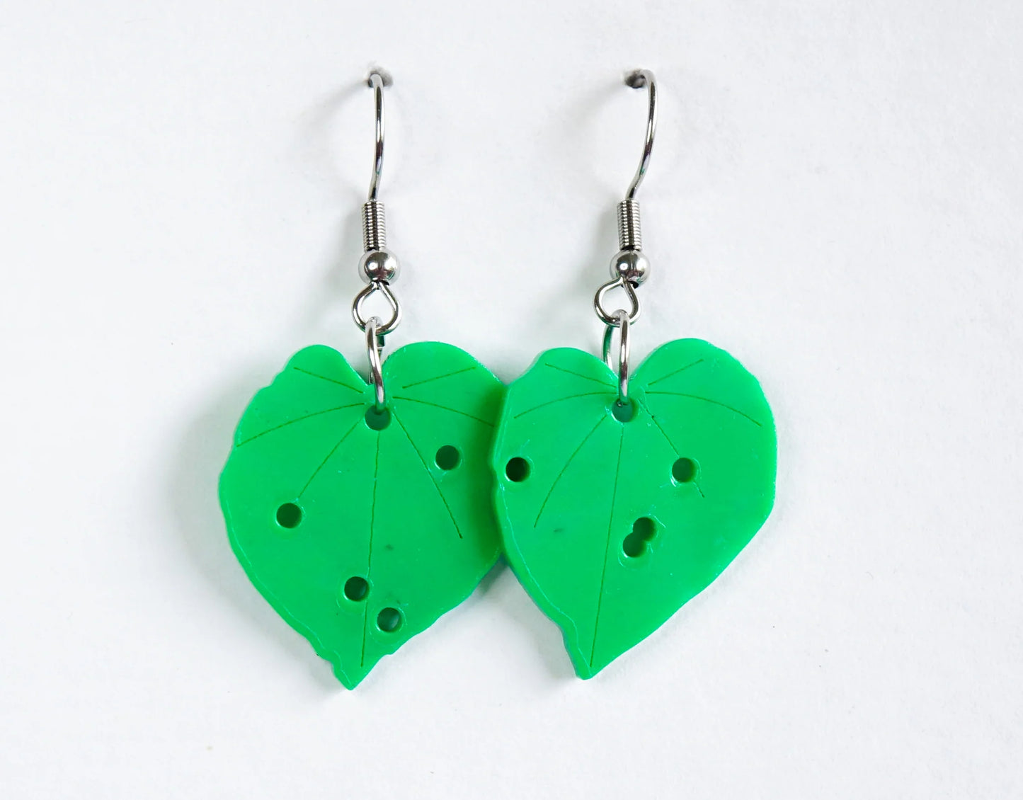 Kawakawa Earrings - Recycled 3D Printer Waste