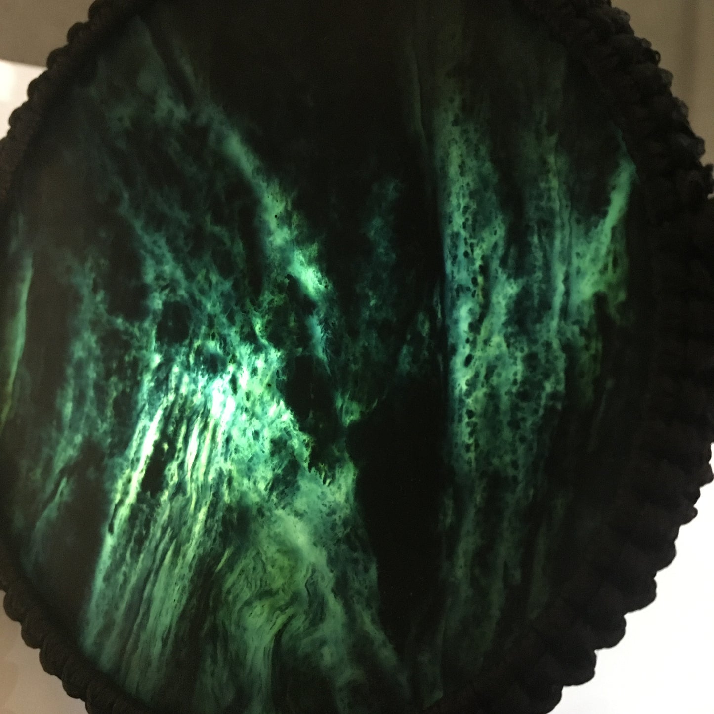 Blue Jade Laced Round Pendant - Nelson Jade