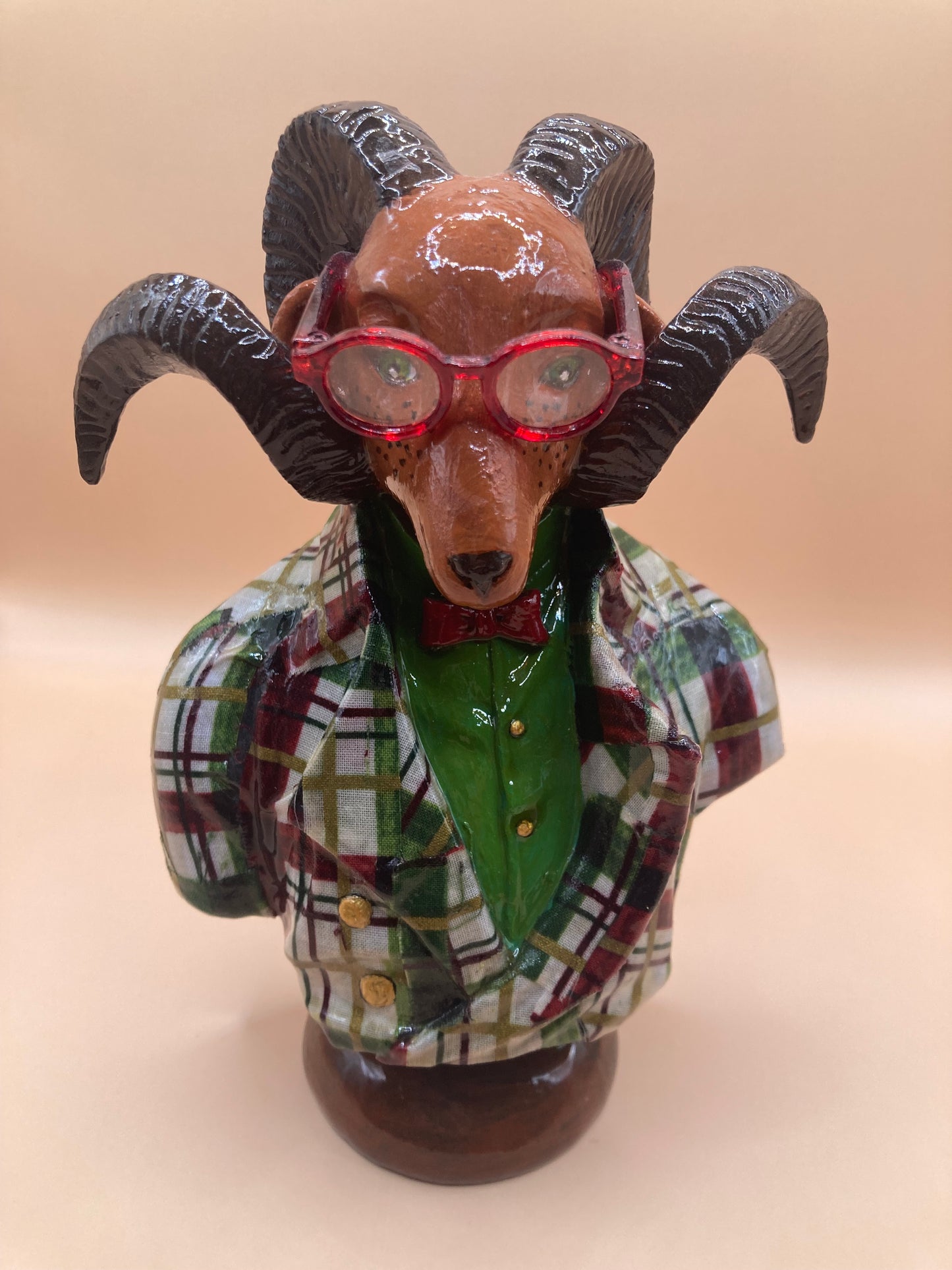 Cam the Ram - Mixed Media Sculpture