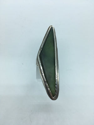 Recycled Silver and Pounamu Ring