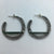Recycled Silver and Pounamu Hoop Earrings