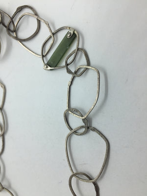 Recycled Silver and Pounamu Link Necklace