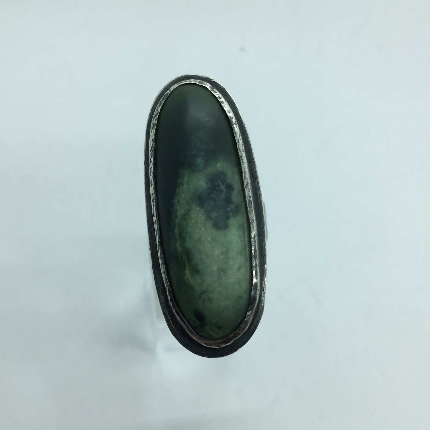 Recycled Silver and Pounamu Ring