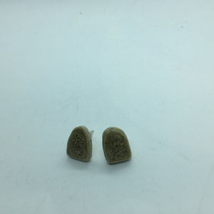 Small Arch Ceramic Earrings - Mustard