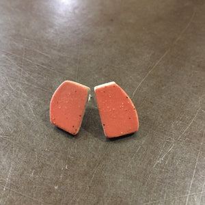 Rhombus Ceramic Earrings - Guava