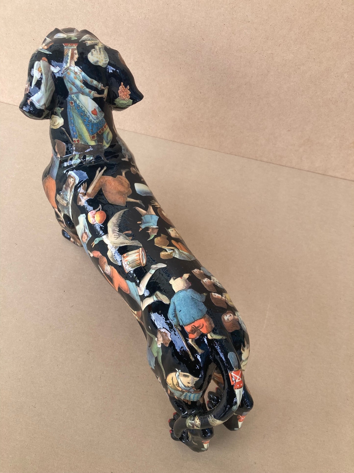 Turnip the Sausage Dog - Mixed Media Sculpture