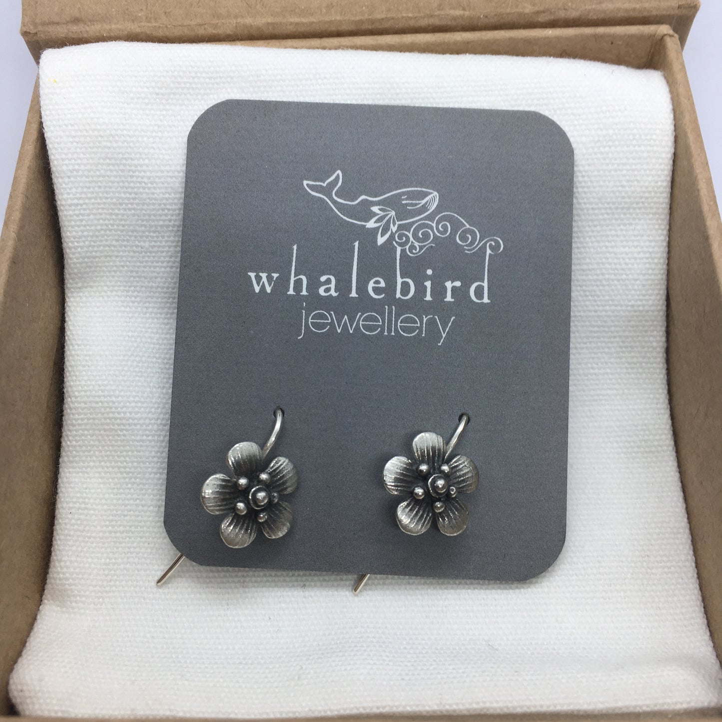 Manuka Drop Earrings - Silver