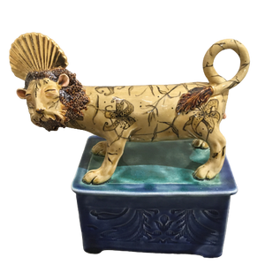 Glided Lion (Tiger Lily Tattoos) - Ceramic Sculpture