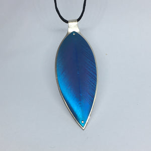 Blue Pohutukawa Leaf Pendant