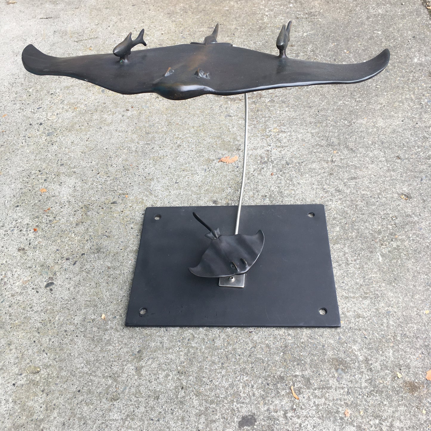 Stingray and Pilot Fish Sculpture