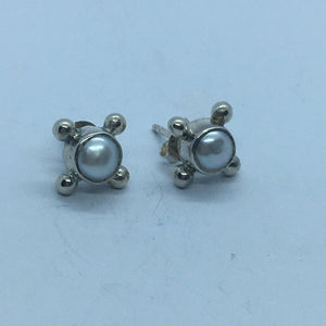 Pearl Stud Ball Earrings