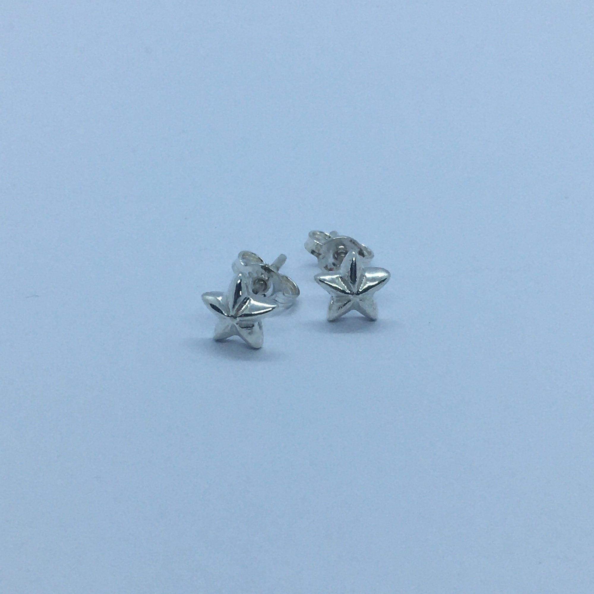 Star Stud Earrings - Silver