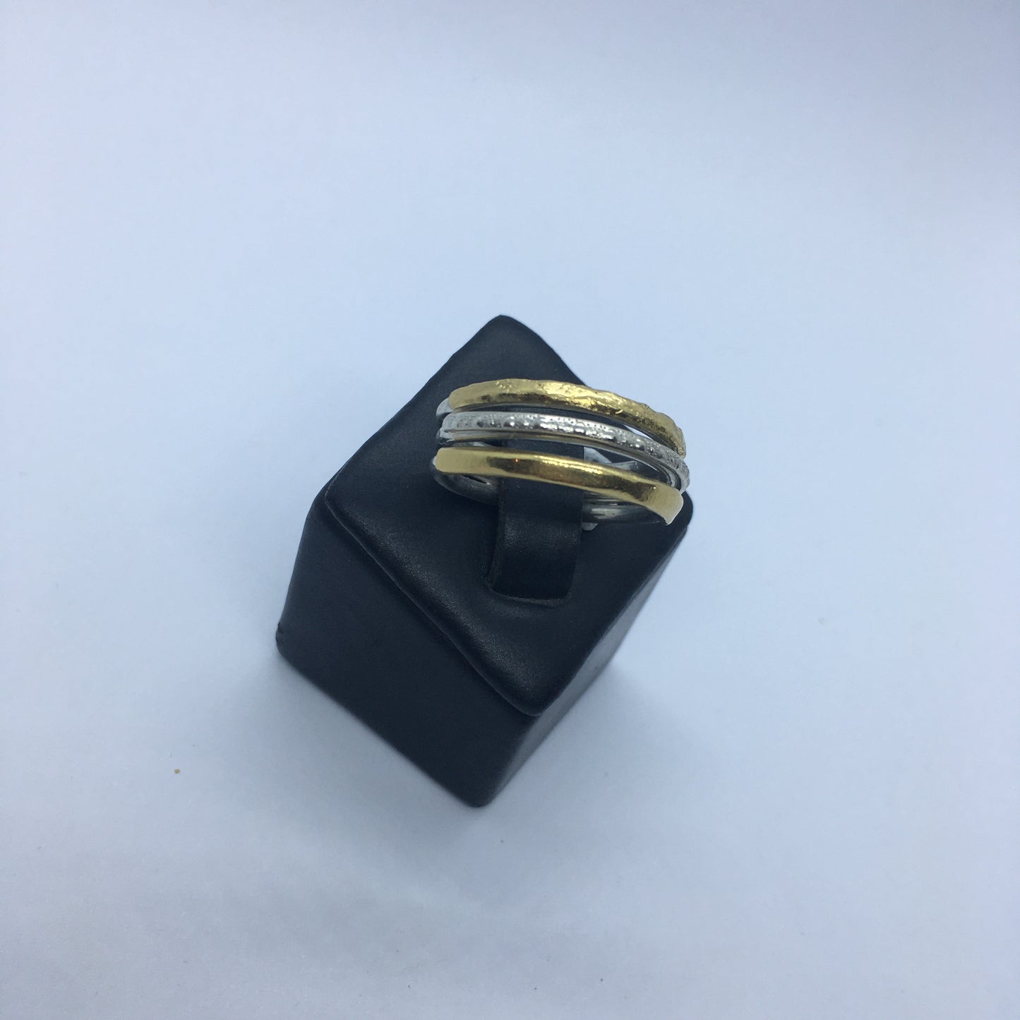 Triple Gold and Silver Ring