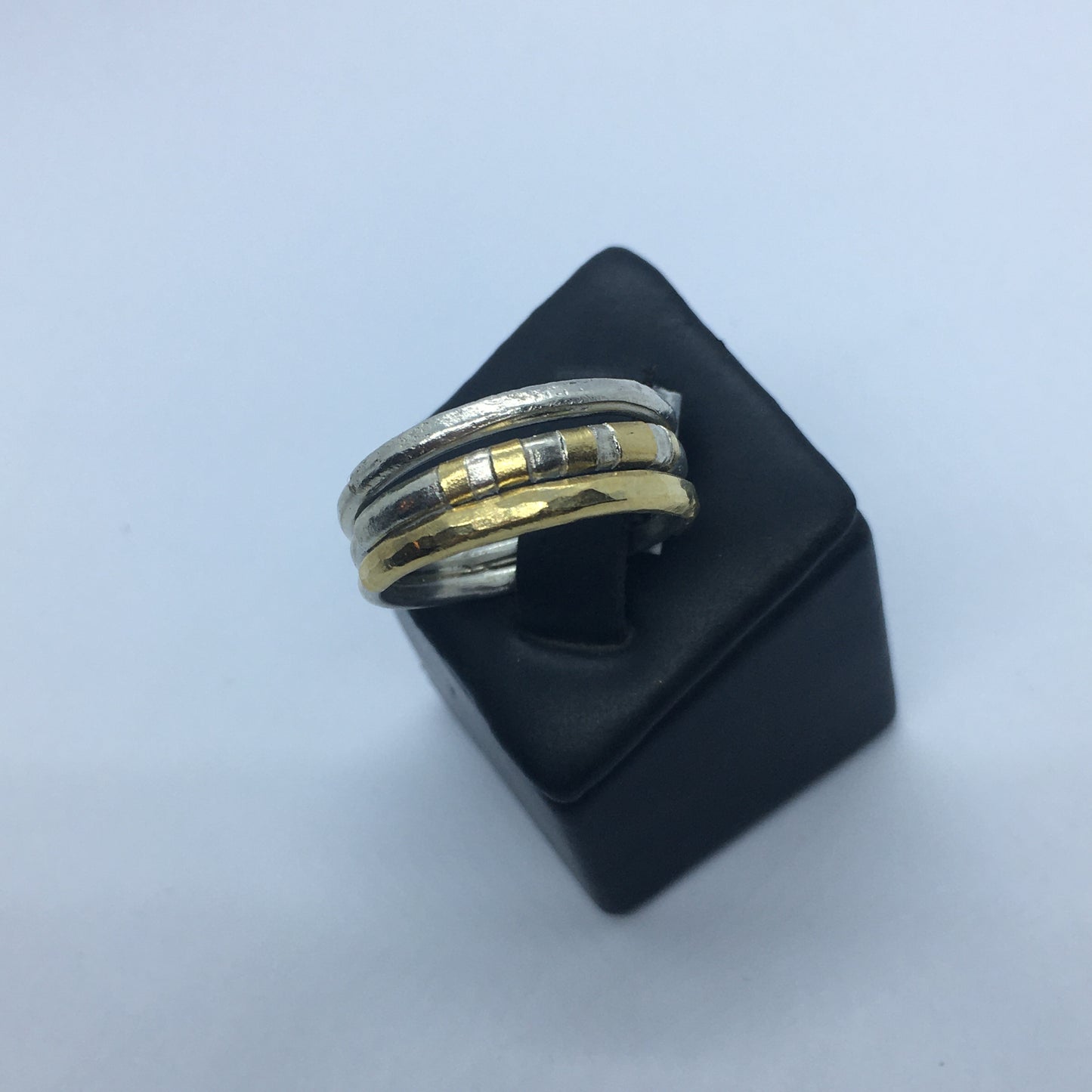 Triple Gold and Silver Ring