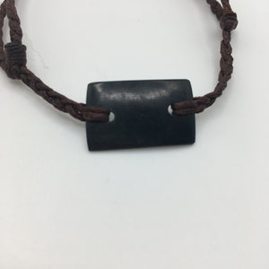 Pounamu Bracelets - Dark Brown Cord