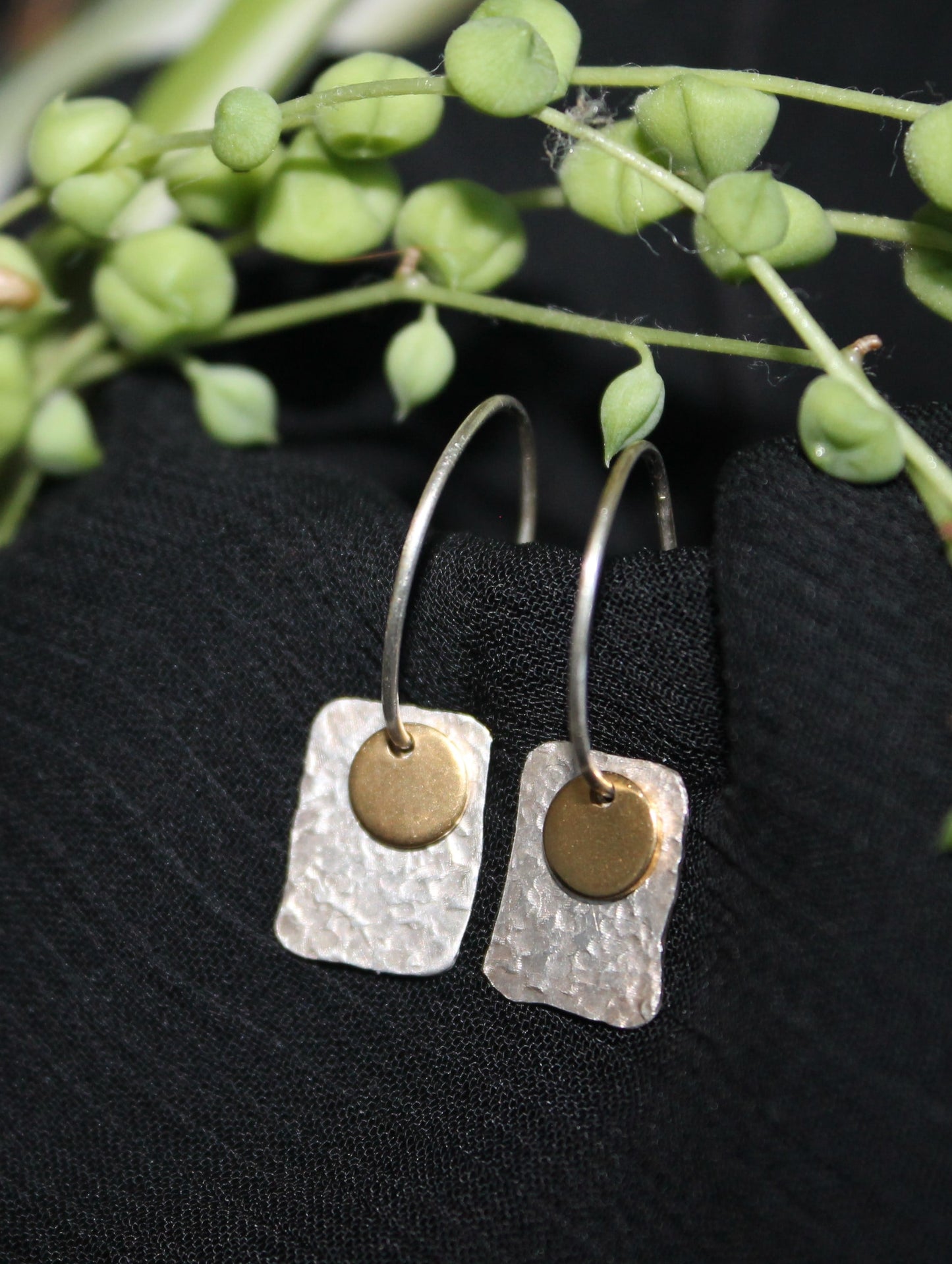 Silver Brass Hoop Earrings