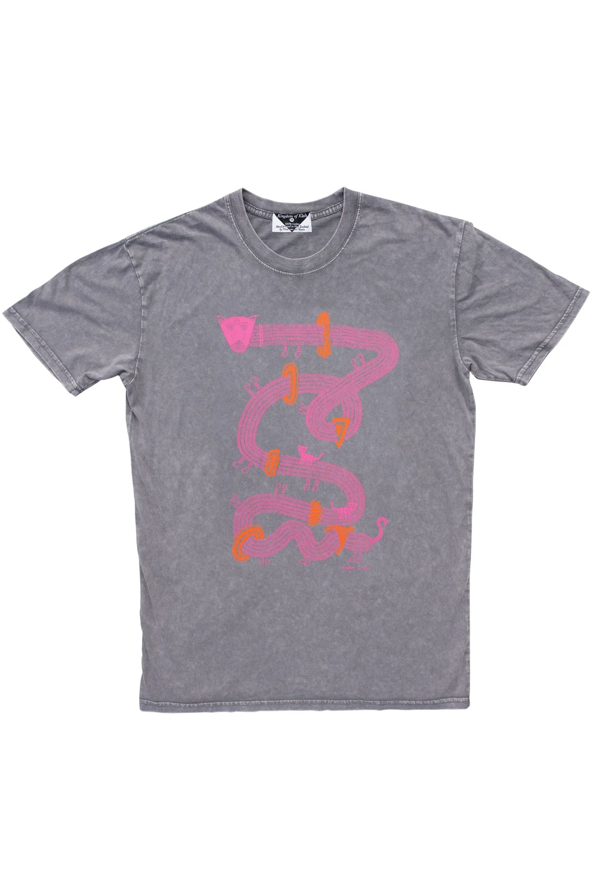 Men’s Tee - The Time Travelling Dog - Stonewash Light Grey