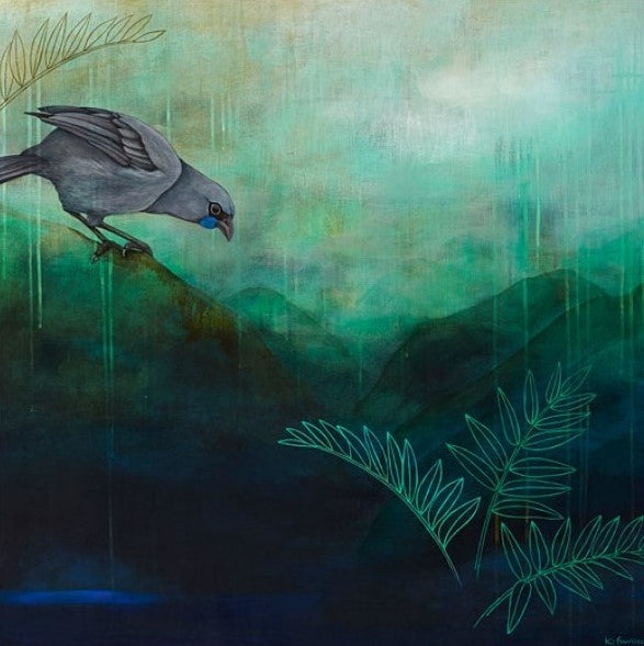 Kokako Blue - Boxed Mini Print