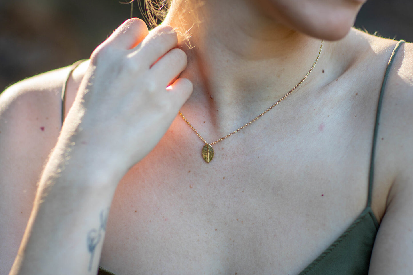 Leaf Necklace - Gold Plated