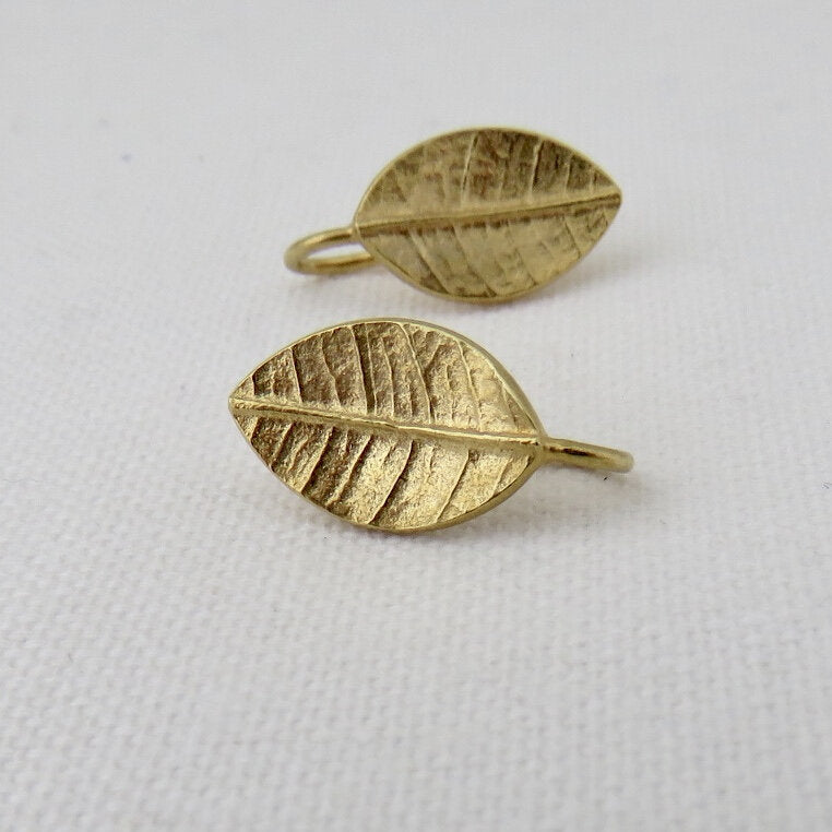 Leaf Drop Earrings - Gold Plated