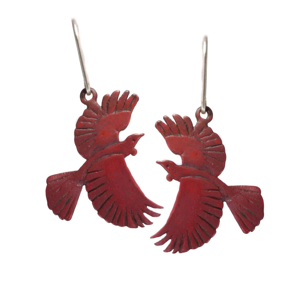 Copper Tūī Earrings