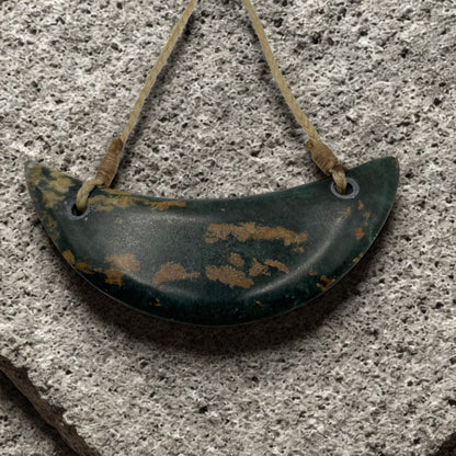 Breast Plate Kawakawa Flower Pounamu Pendant