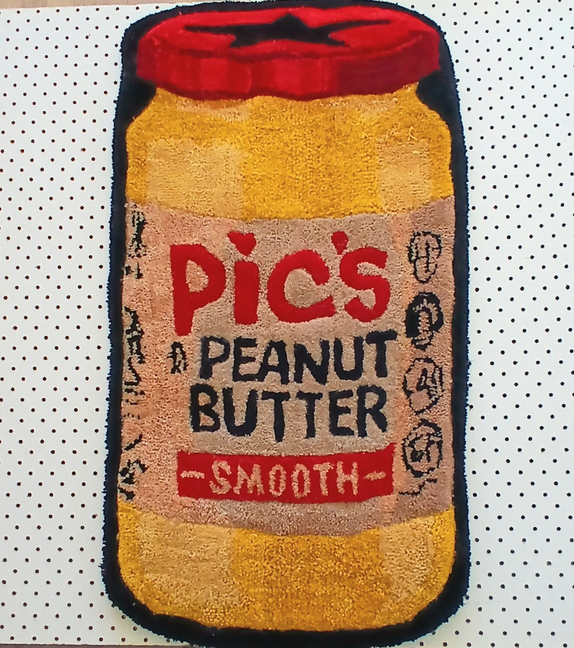 Pics Peanut Butter Rug Tufted Wall Hanging