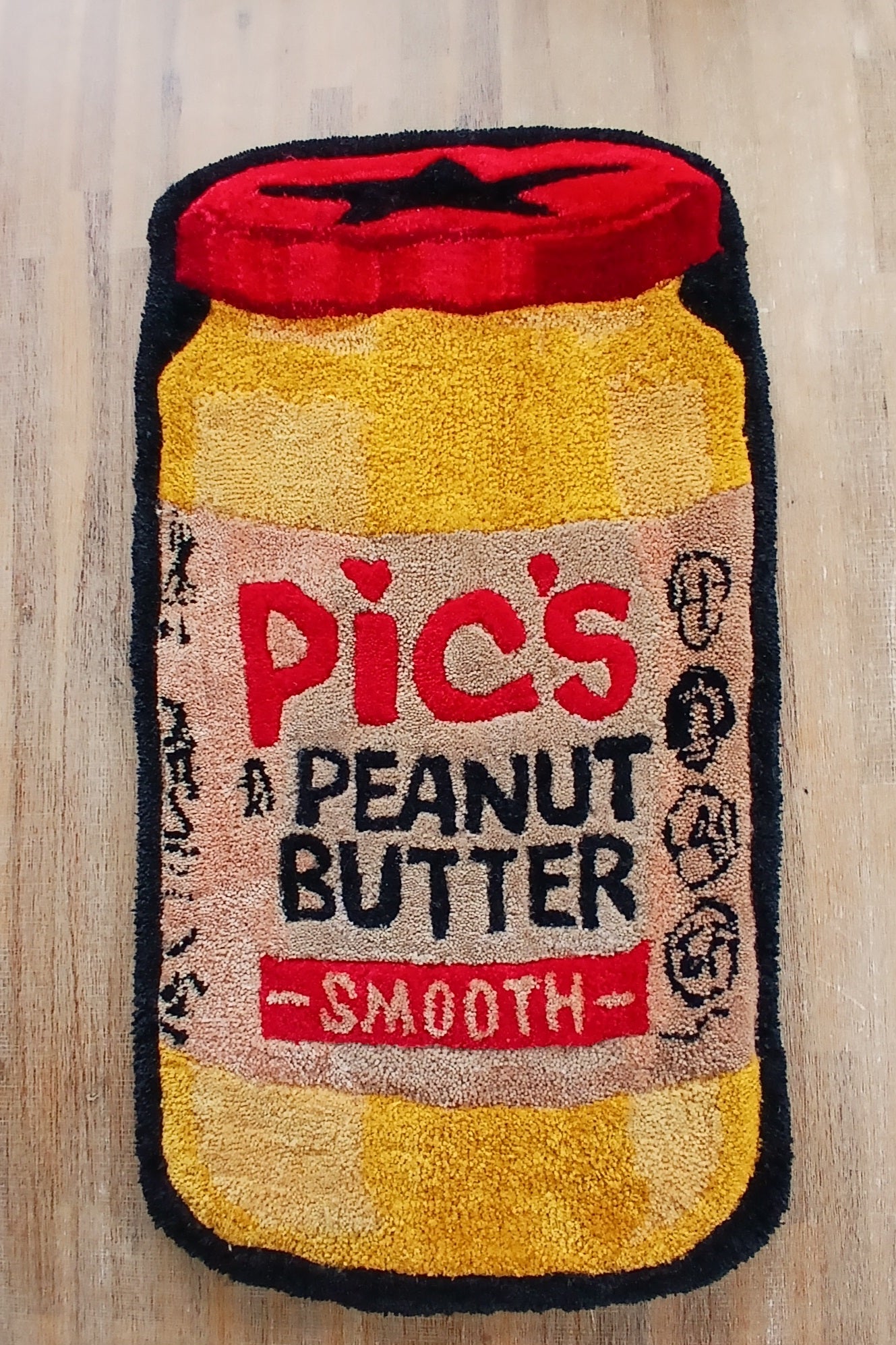 Pics Peanut Butter Rug Tufted Wall Hanging