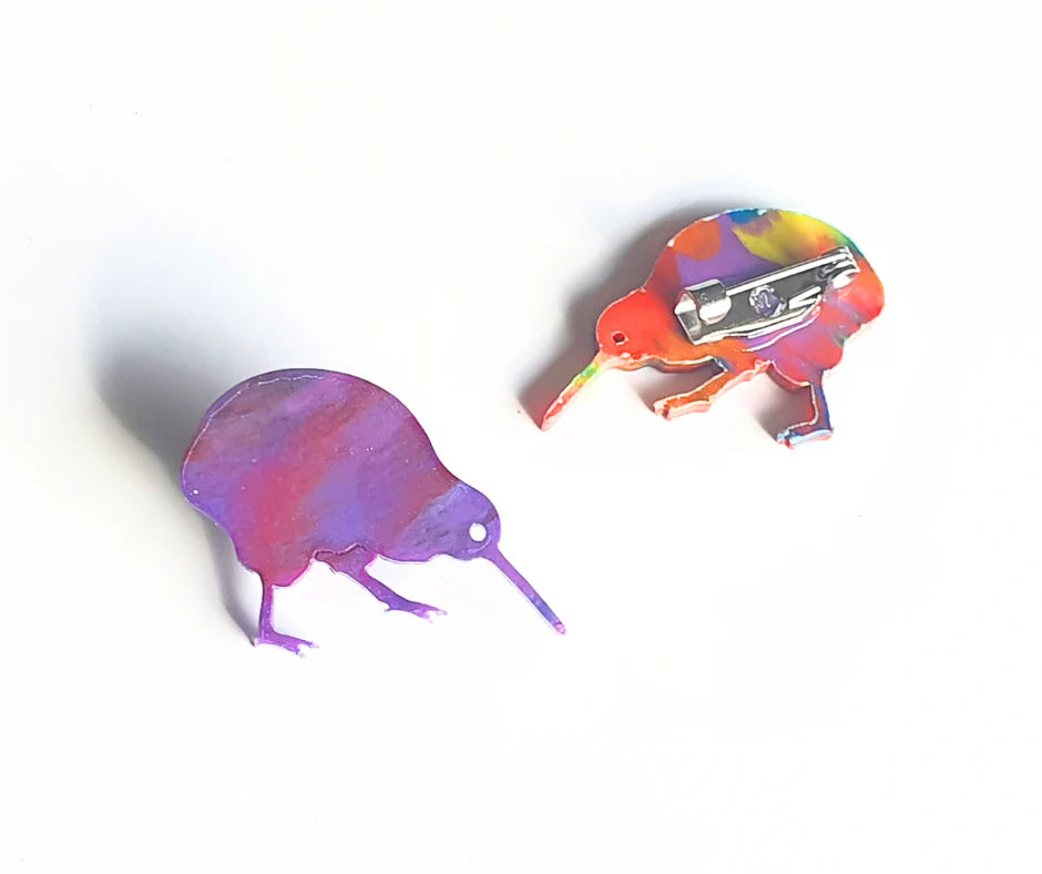 Kiwi Brooch - Recycled 3D Printer Waste