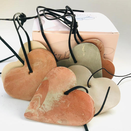 Clay Car Diffuser - Heart