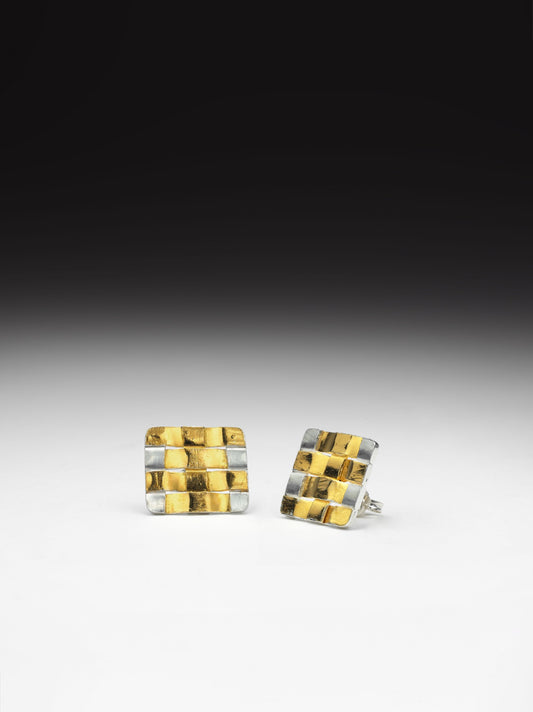 Woven Checkerboard Earrings