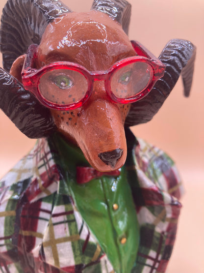 Cam the Ram - Mixed Media Sculpture