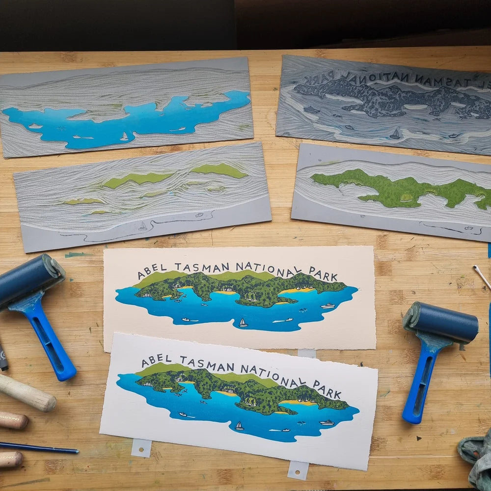 Abel Tasman National Park - Multi-block Linocut