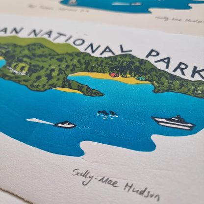 Abel Tasman National Park - Multi-block Linocut