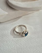 Cushion Quartz & Sapphire Ring