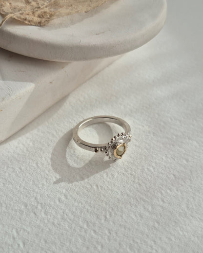 Yellow Diamond Pear Ring