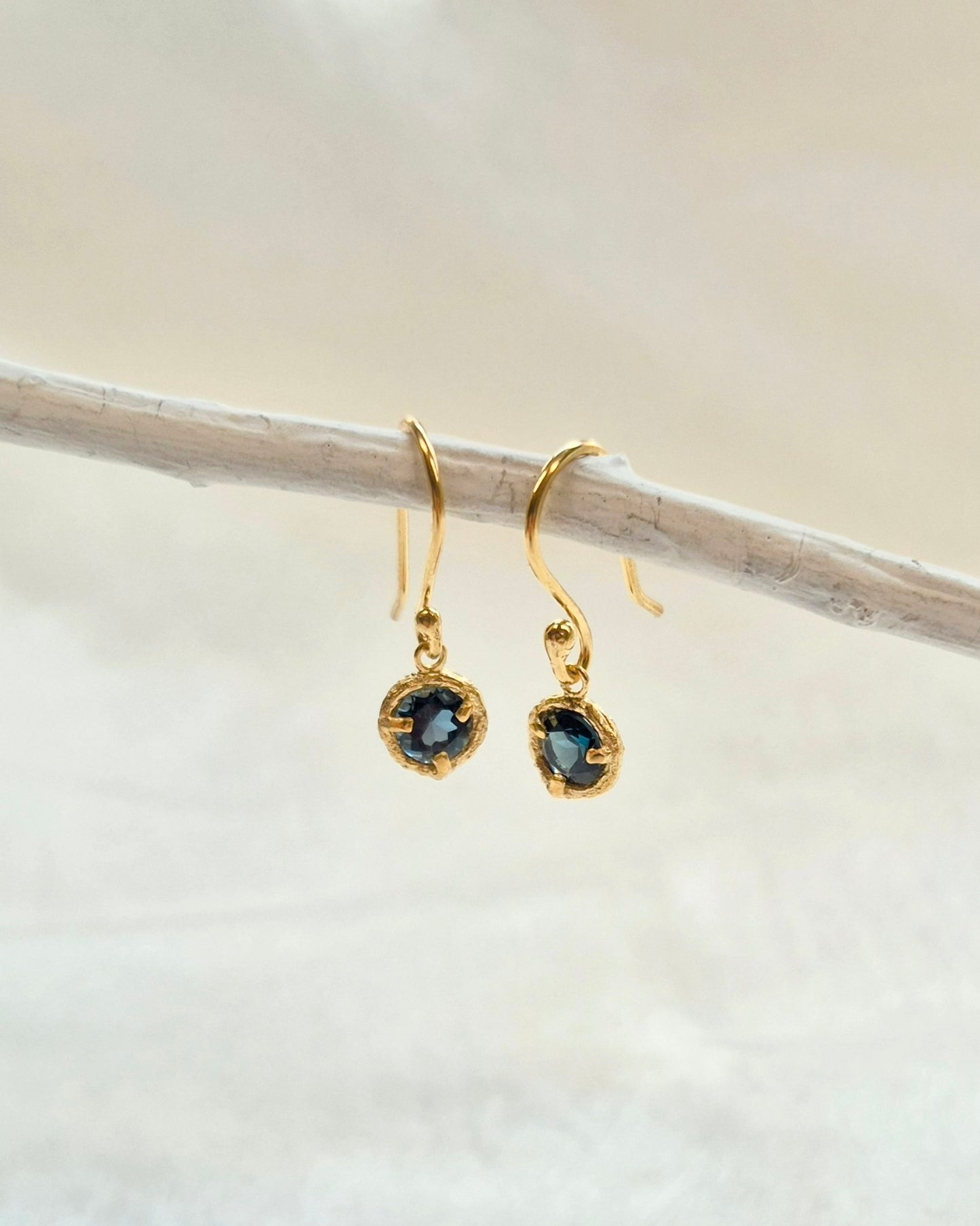 Briar Bud Drops - Gold Plated and Topaz
