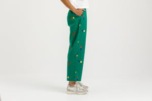 Geo Pant - GREEN - Recycled Cotton