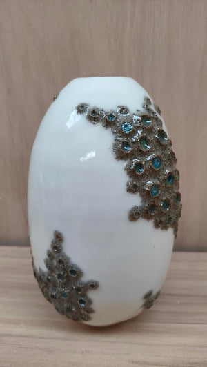 Small Barnacle Tall Vase White