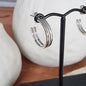Small Double Prong Hoop Earrings