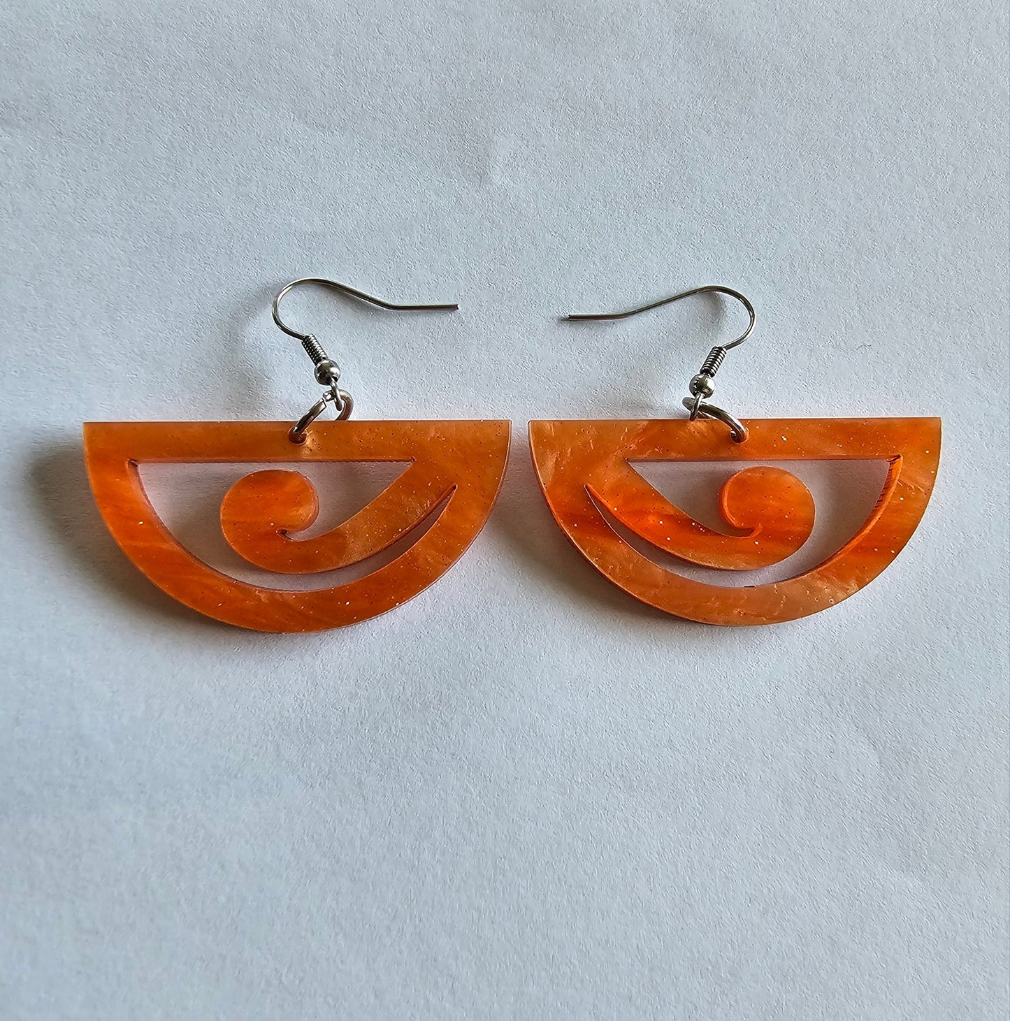 Half Circle Koru Earrings - Kelly's Kete