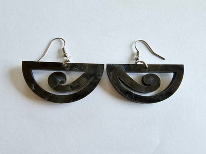 Half Circle Koru Earrings - Kelly's Kete