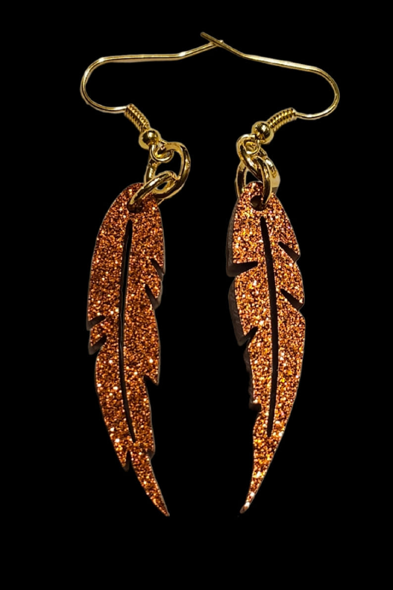 Feather Earrings - Kelly's Kete