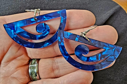 Half Circle Koru Earrings - Kelly's Kete